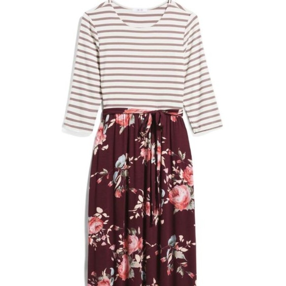 bernice 2fer knit maxi dress